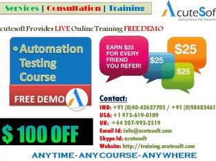 Automation Testing Online training from Industry Experts-Acutesoft