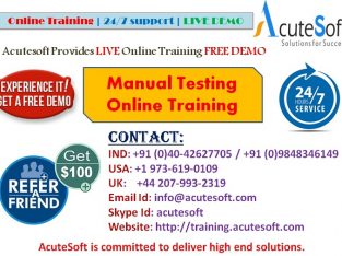 Manual Testing Online training from Industry Experts-Acutesoft