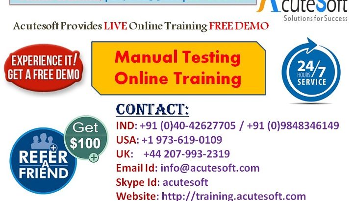 Manual Testing Online training from Industry Experts-Acutesoft