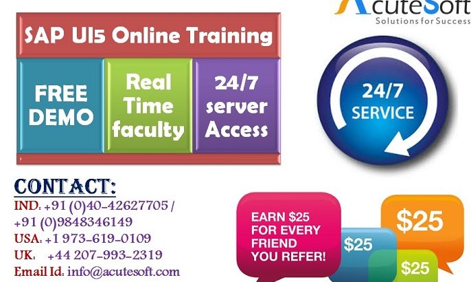 SAP UI5 Online Training by AcuteSoft with 10+ years SMEs.