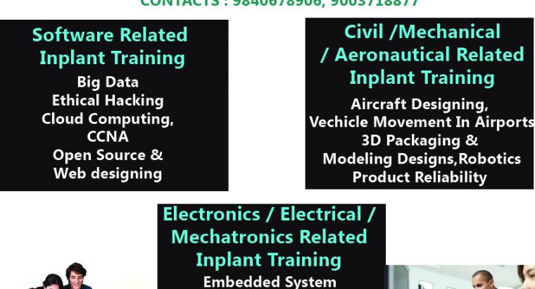 INPLANT TRAINING IN CHENNAI BY KAASHIV INFOTECH