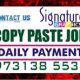 Bangalore Lingarajpuram jOBS Copy paste Job Daily payment Daily 100% Income