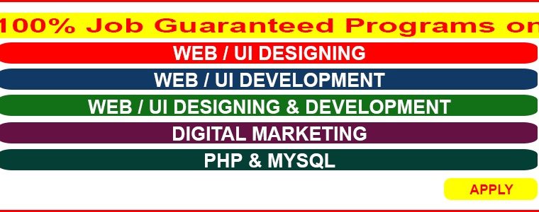 100 per job guaranteed program on WEB DESIGNING AND DEVELOPMENT