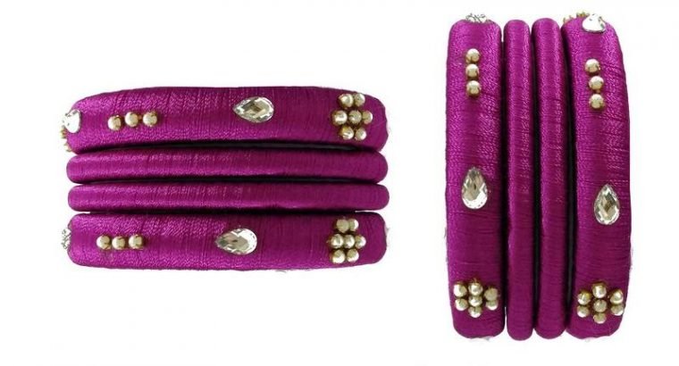 Purple Beaded Fashion Bracelets for sale