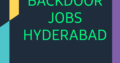 Genuine Backdoor Jobs Hyderabad